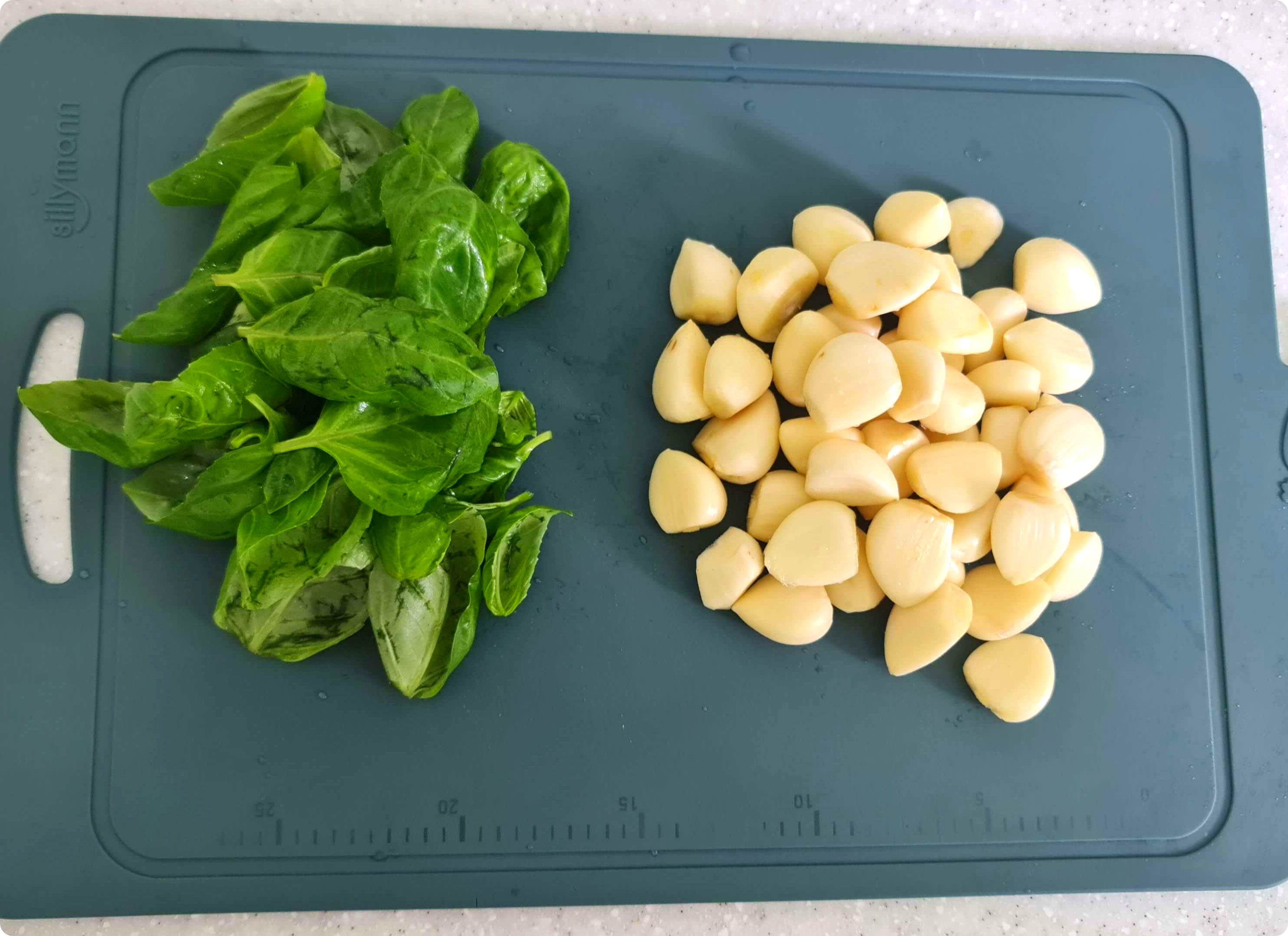 만능버터바질과마늘준비재료