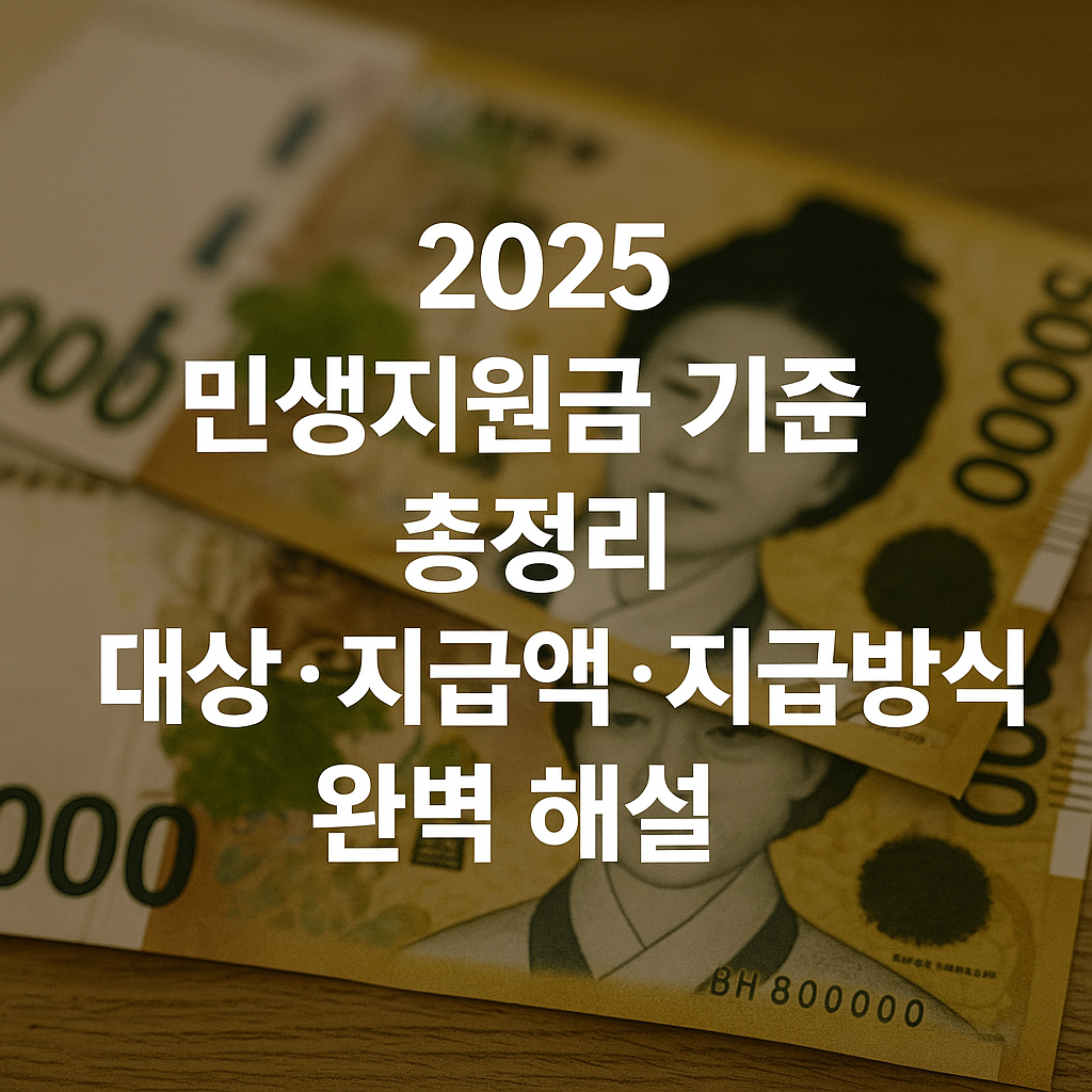 2025 민생지원금 기준 총정리 : 대상·지급액·지급방식 완벽 가이드