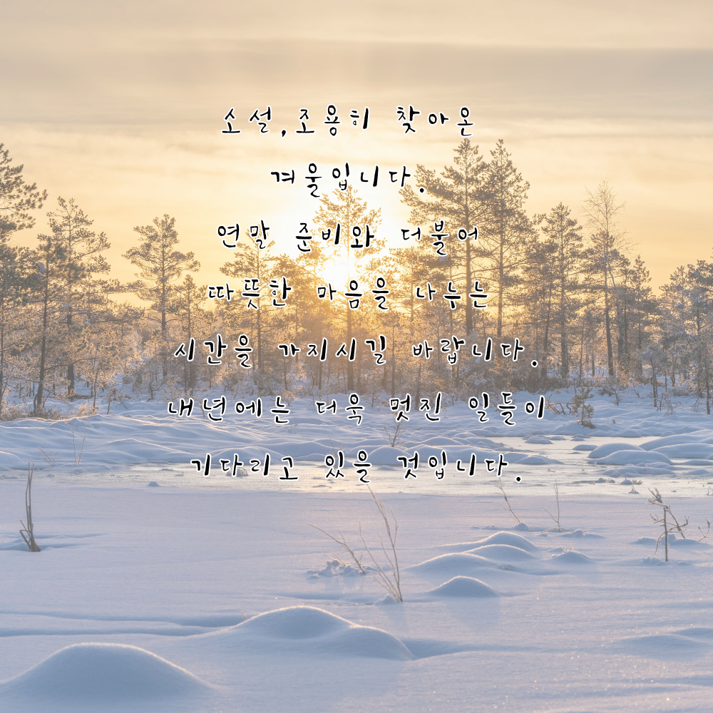 소설 인사말 이미지 겨울 인사글 문구 모음