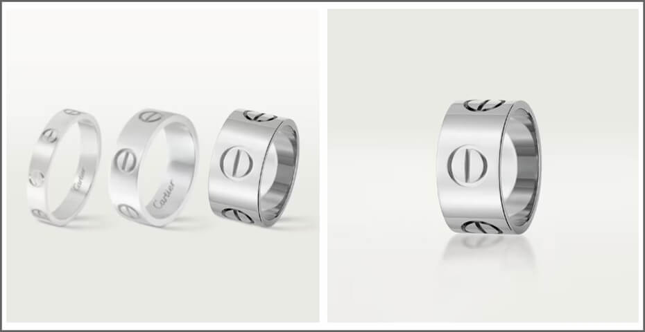 대 사이즈 화이트골드