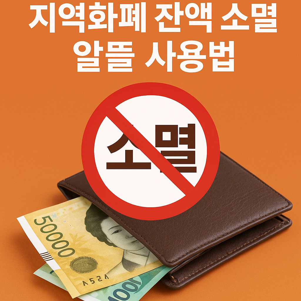 지역화폐 잔액 소멸 막는 알뜰 사용법