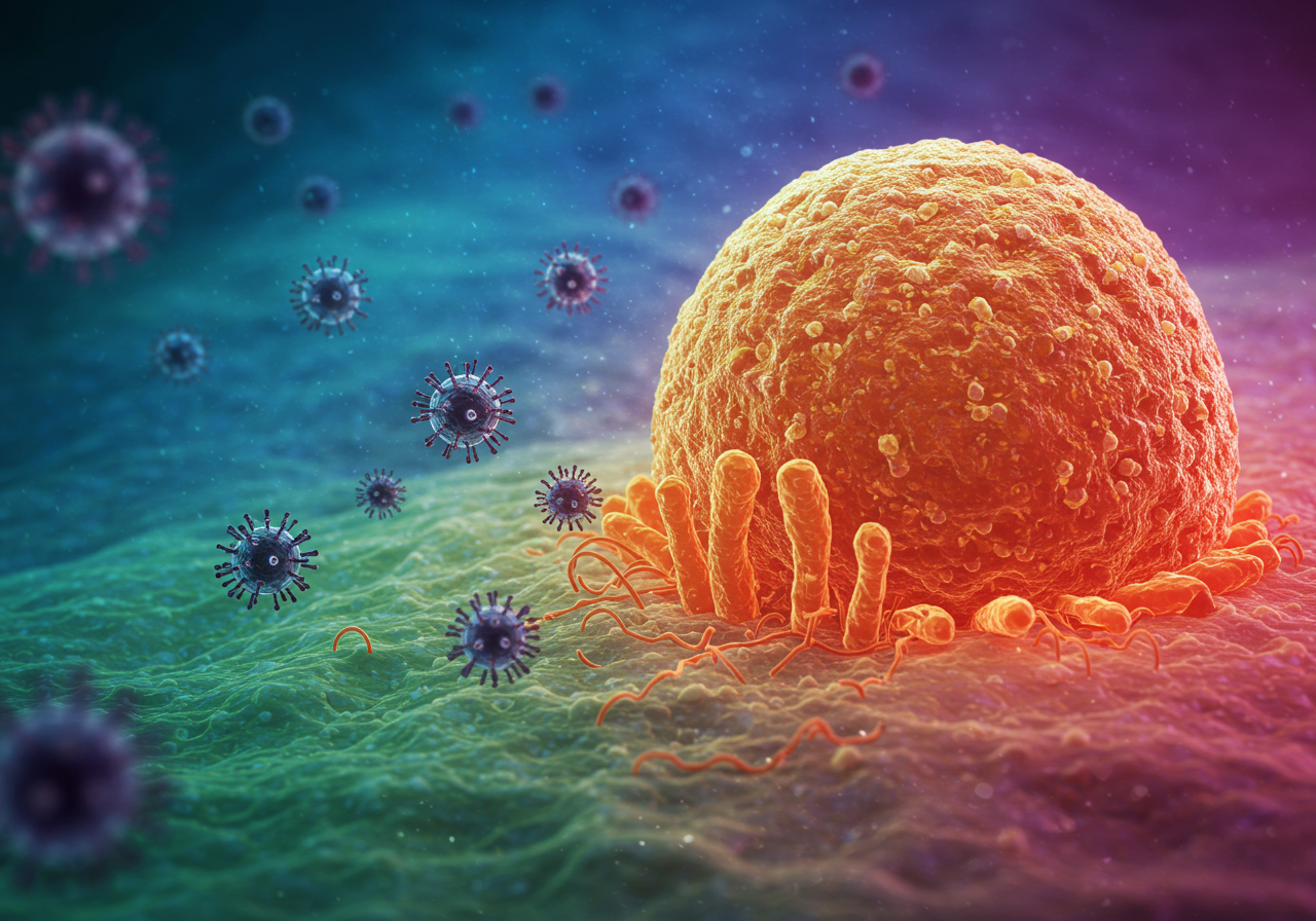 면역력을 높여주는 맥주효모의 건강 효과를 표현한 이미지