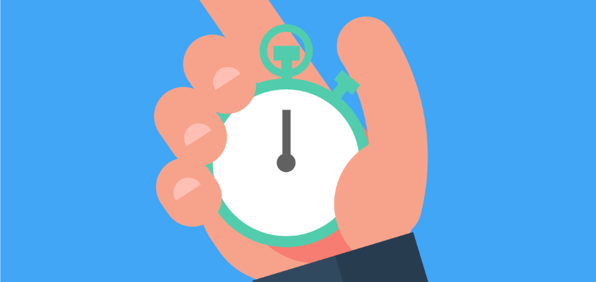 스톱워치의 타이머 또는 스마트폰용 시간 관리앱을 활용