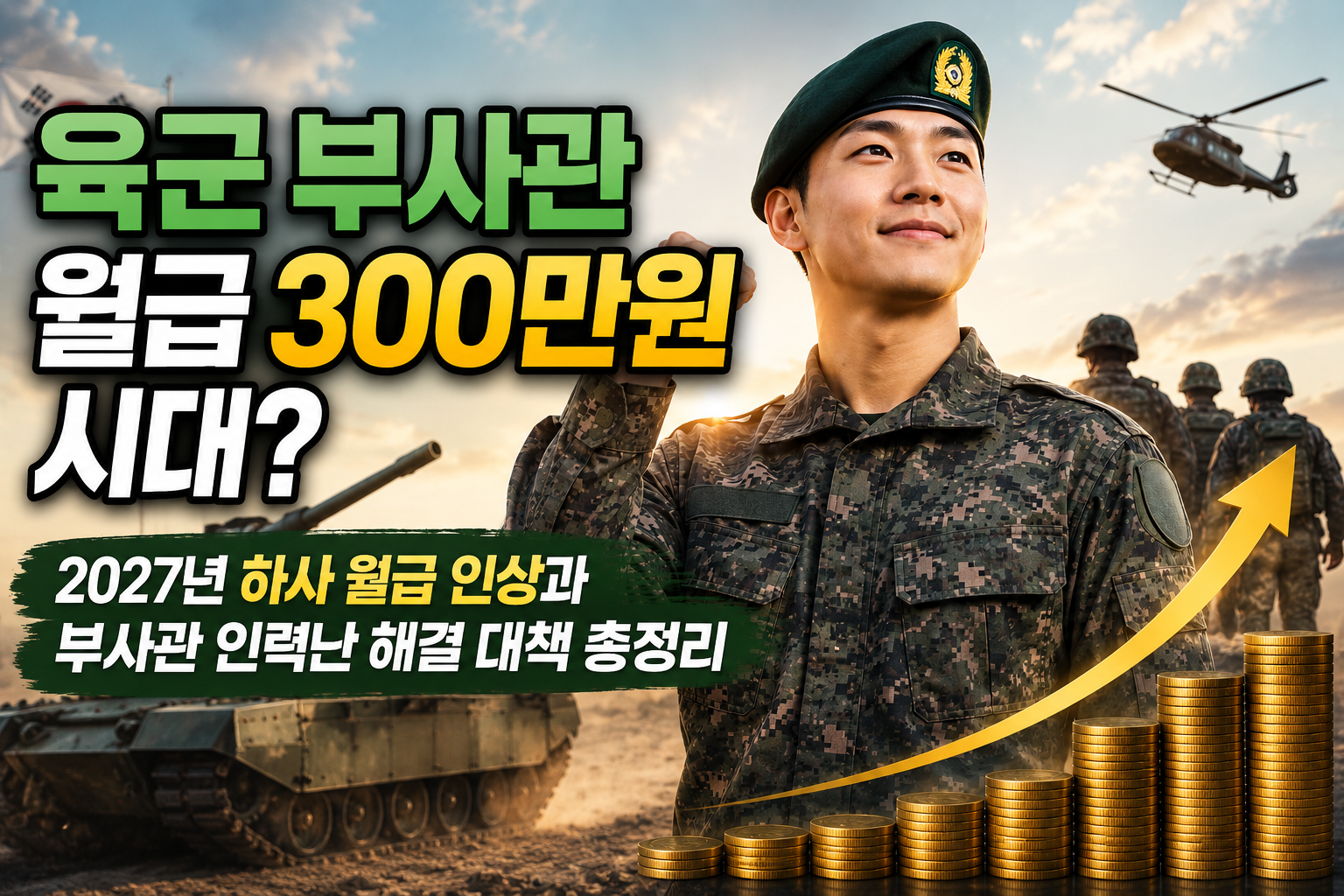 육군 부사관 월급 300만원 시대? 2027년 하사 월급 인상과 부사관 인력난 해결 대책 총정리 관련 사진