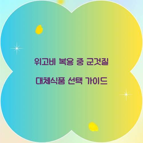위고비 복용 중 군것질 대체식품