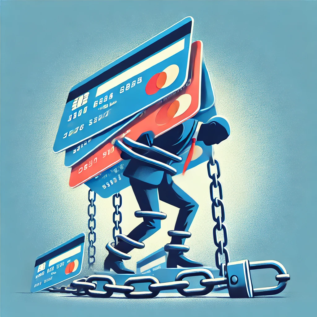 카드연체로 힘들어하는 이미지