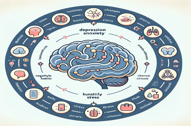뇌의 신경회로망-정신 활동의 관계-도표