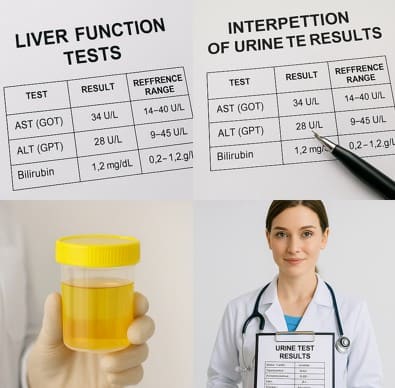 소변검사통과검사결과지를들고있는의사