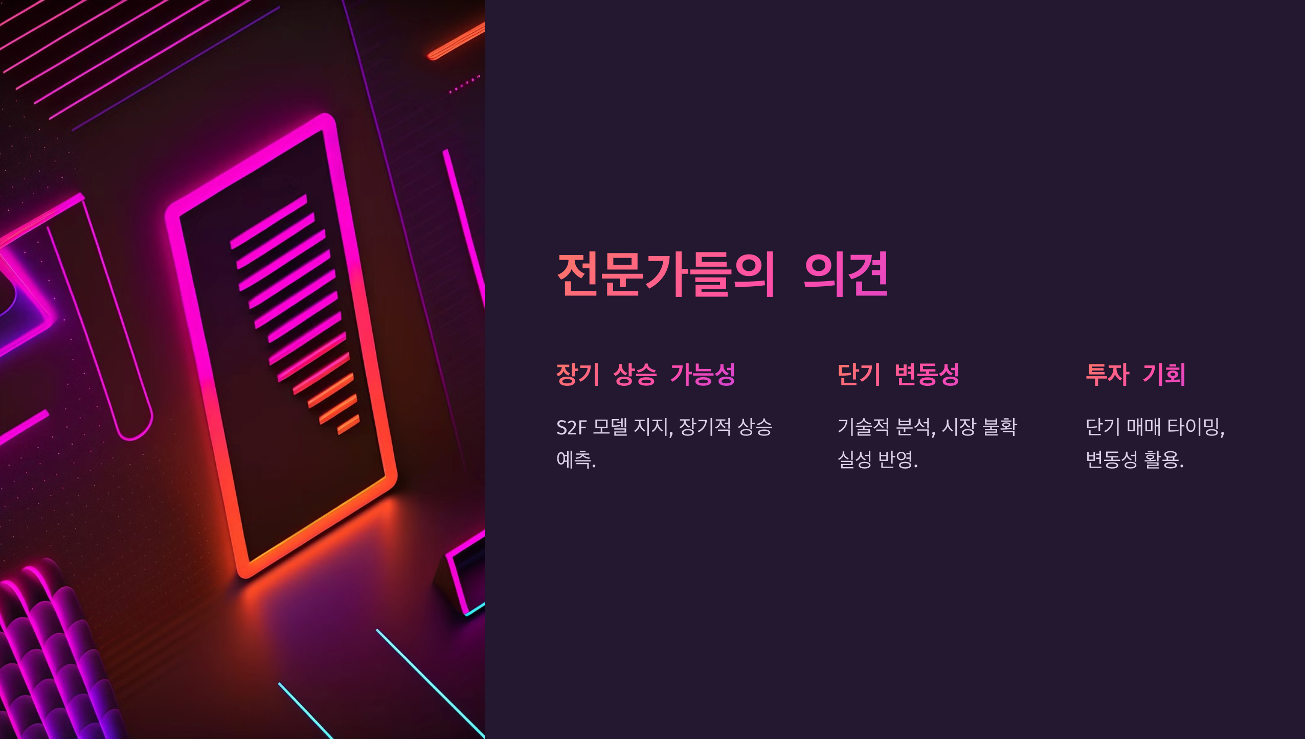 전문가들의 의견