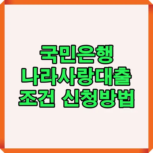 국민은행 나라사랑대출의 지원 자격, 금리, 신청 절차를 한눈에 정리한 인포그래픽. 복무 중 군인&middot;예비역&middot;군무원을 위한 맞춤형 금융 지원 제도 안내.