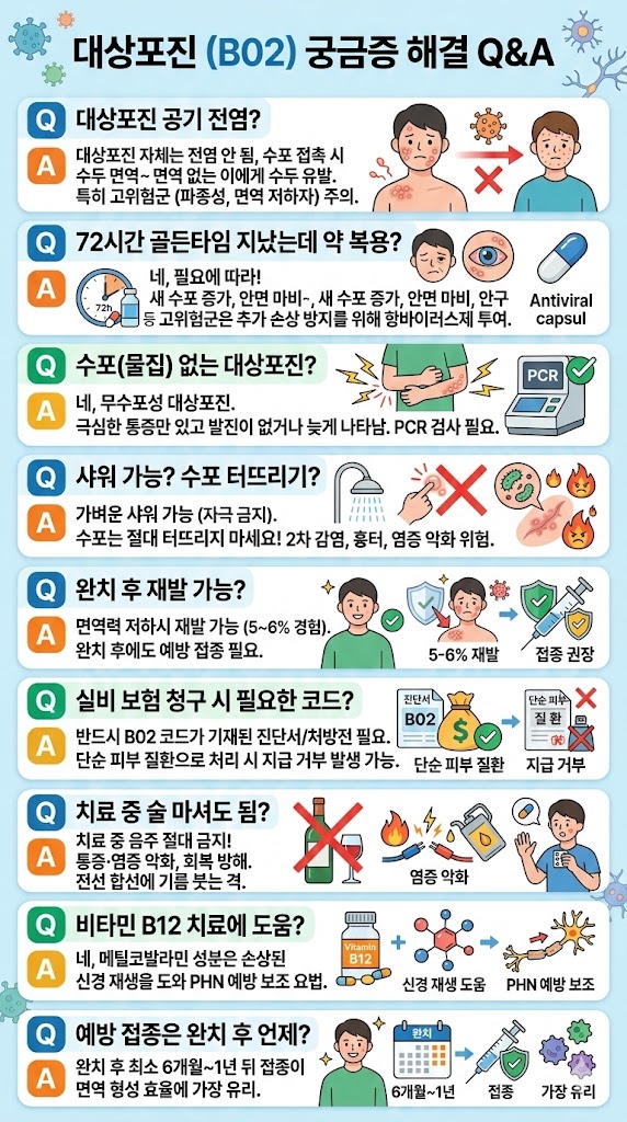 대상포진 전염 여부, 재발 가능성, 치료 골든타임, 예방 접종 등 주요 궁금증 Q&amp;A 정리