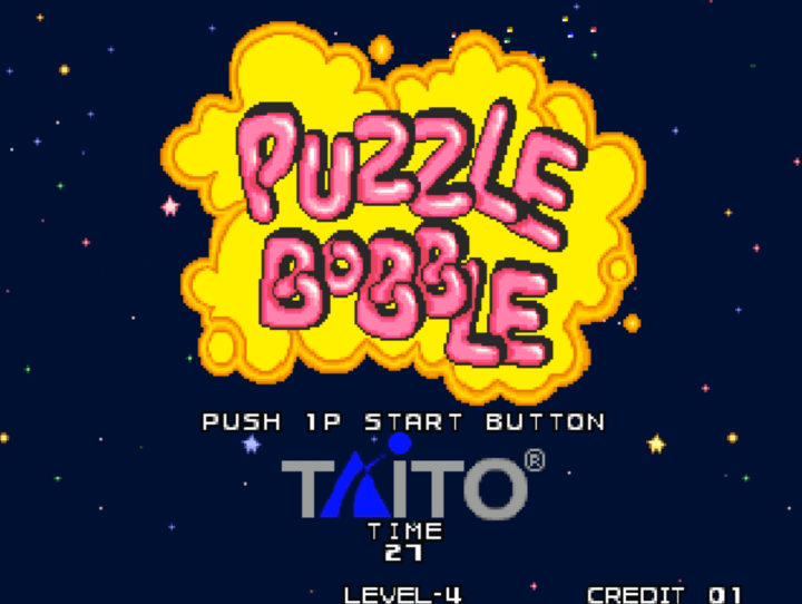 퍼즐버블-오락실게임-메인-화면