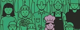 푸드&amp;#44; 뷰티&amp;#44; 패션 등 다양한 업종의 소상공인들이 모여 있는 일러스트로&amp;#44; 혁신적인 변화를 꿈꾸는 생활밀착형 소상공인들의 연대를 상징합니다.