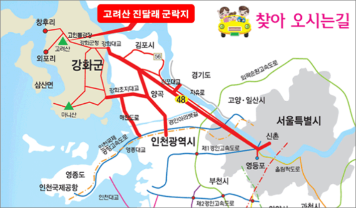 고려산 진달래 군락지