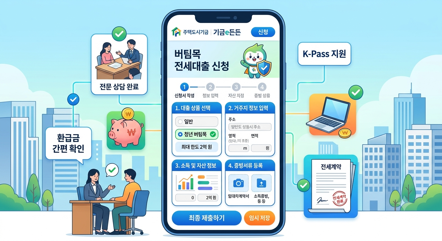 주택도시기금 버팀목 전세자금대출 온라인 신청 가이드