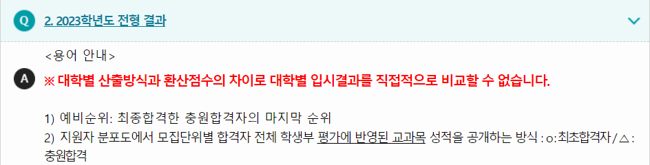 2023학년도 금오공과대학교 학생부종합전형 전형 결과