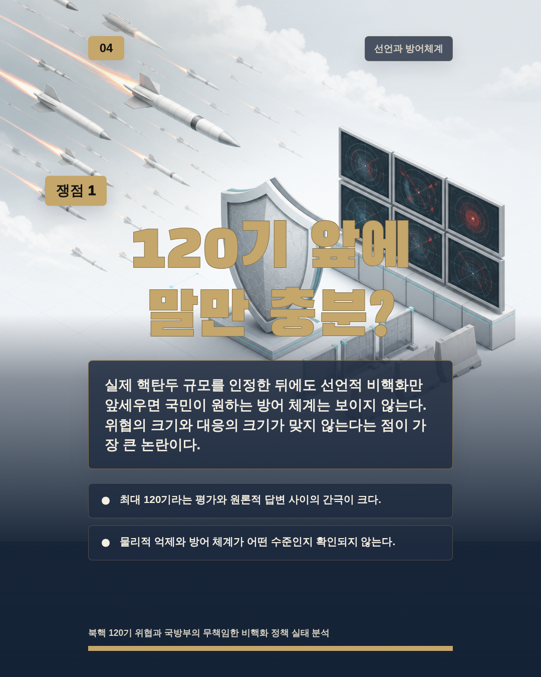 120기 앞에 말만 충분?