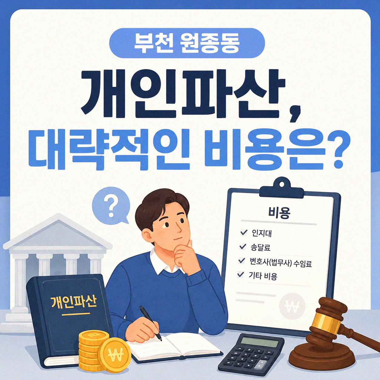 부천 원종동 개인파산 신고, 얼마면 될까요?