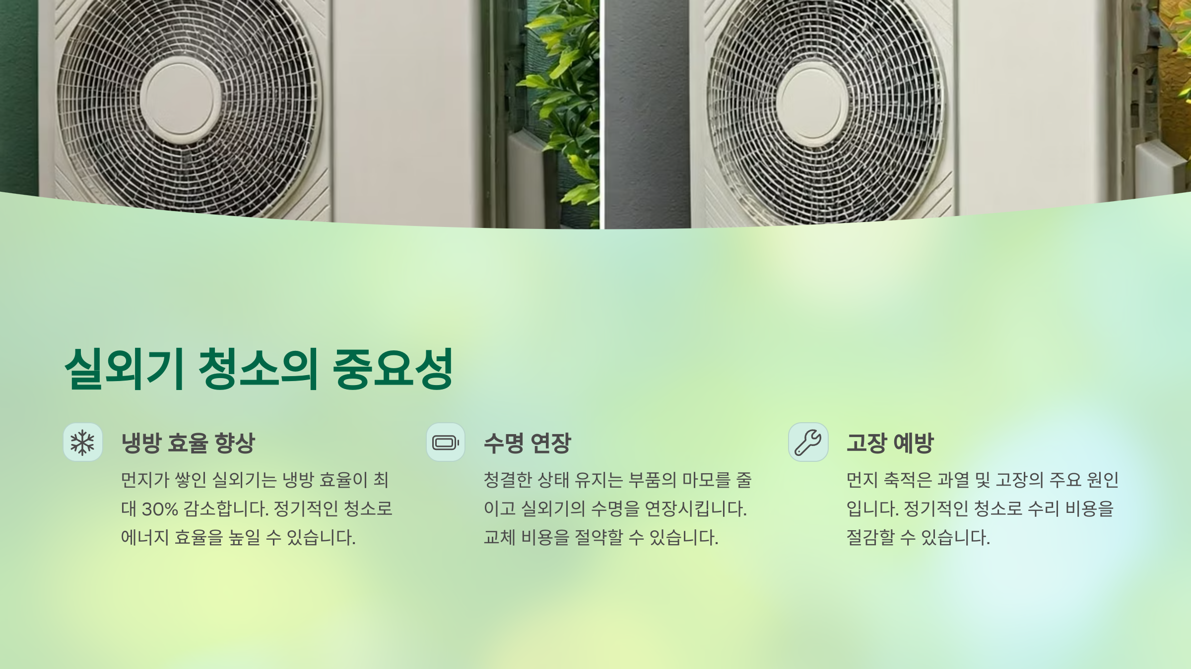 실외기 청소의 중요성