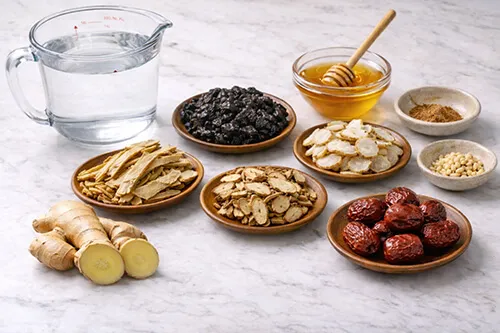 쌍화차 재료 모음