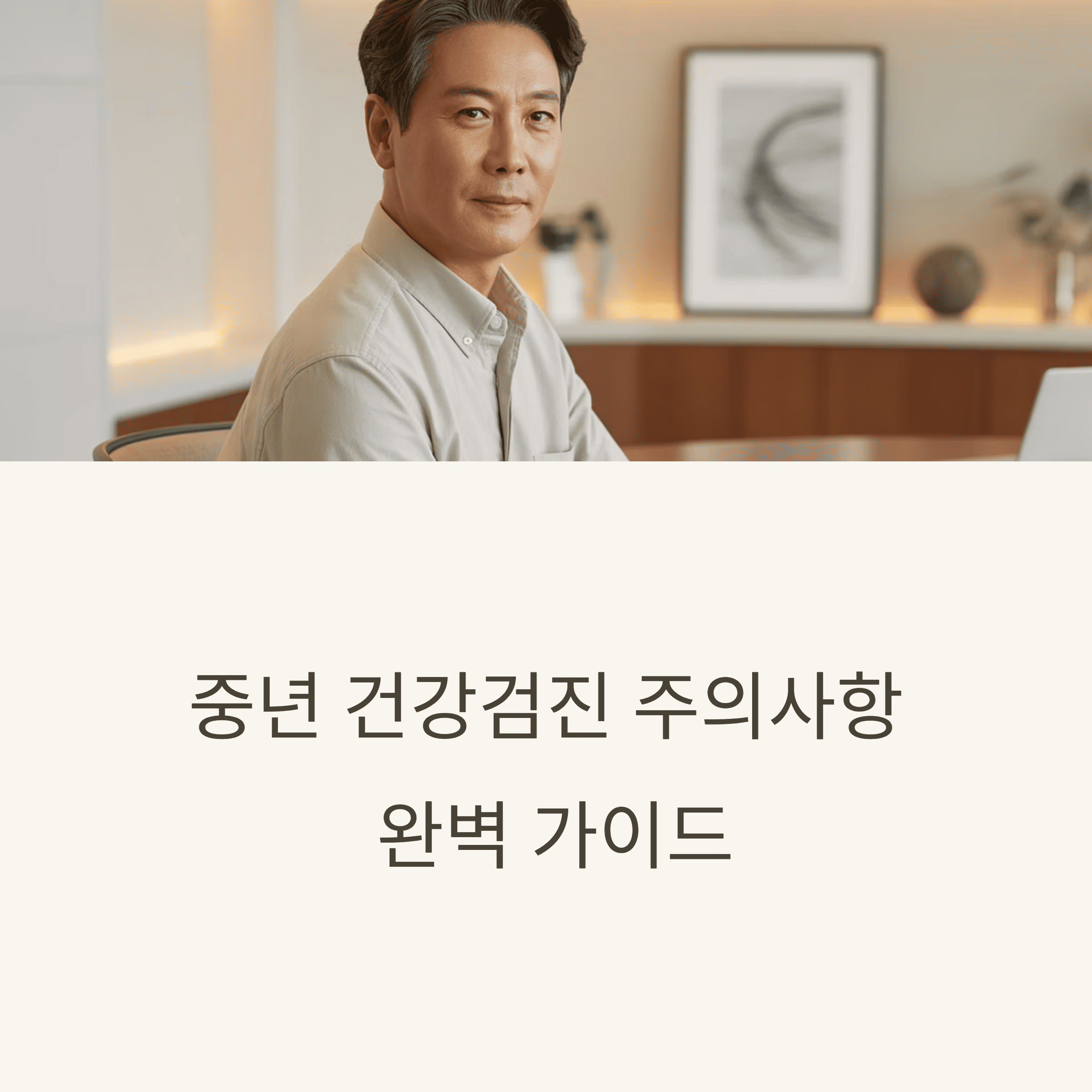 중년의 건강 검진 필수 주의 사항 완벽 가이드