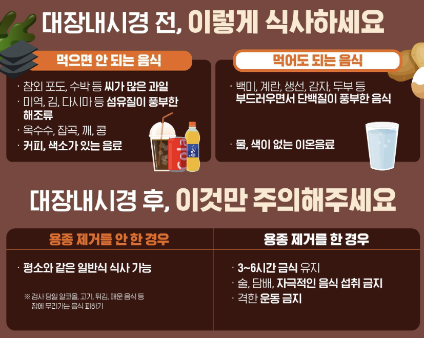 대장내시경 전, 후 먹어도 되는 음식과 안되는 음식1