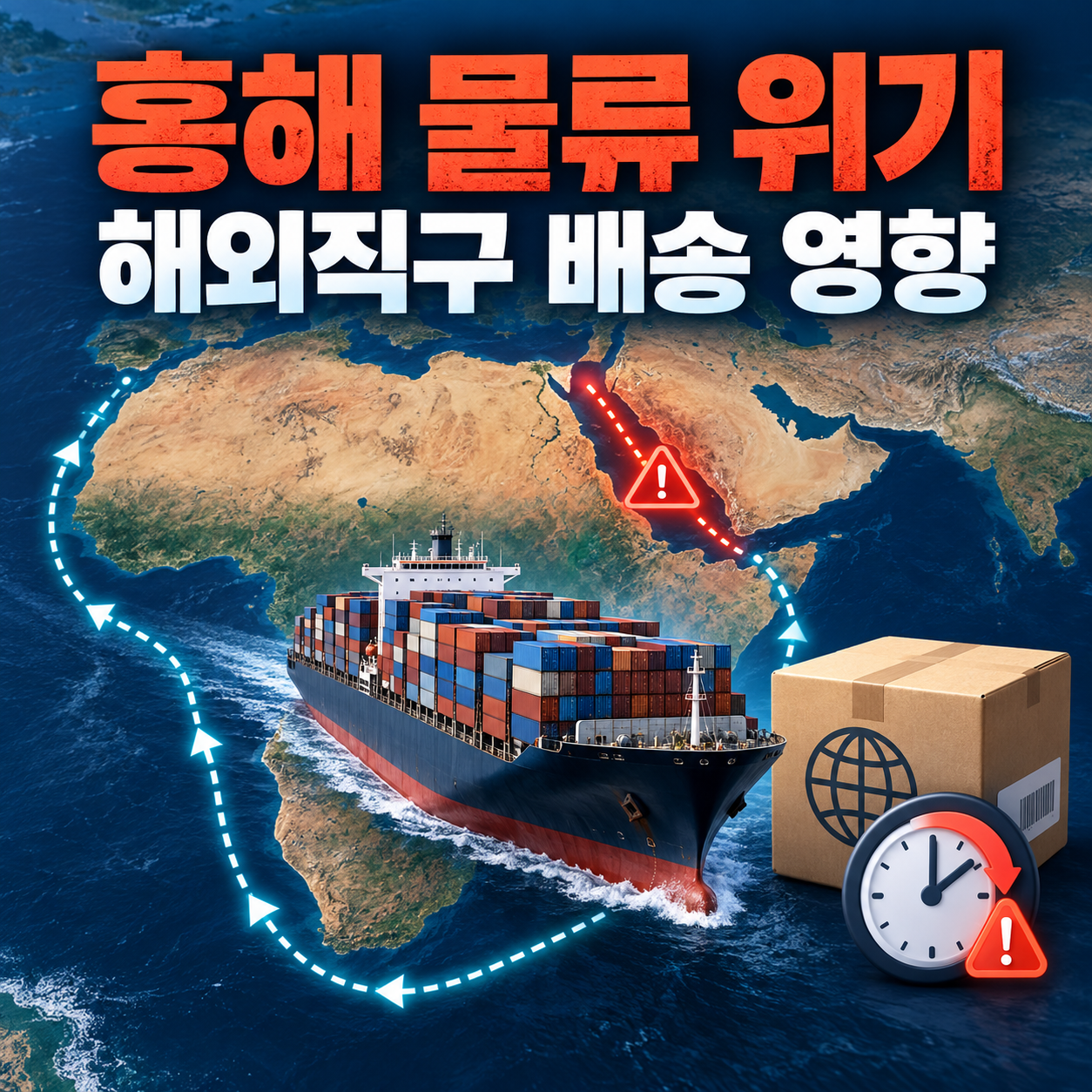 홍해 물류 위기 해외직구 배송에 미치는 영향 - 배송 지연·추가 운임·환불 방법