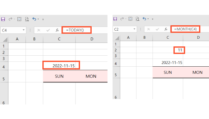 엑셀 달력 만들기