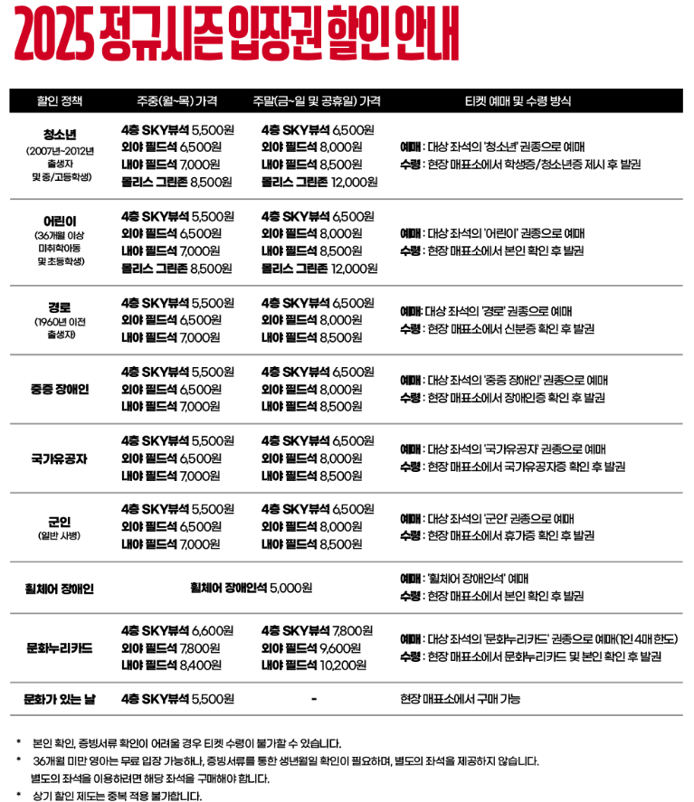SSG 랜더스 할인정보