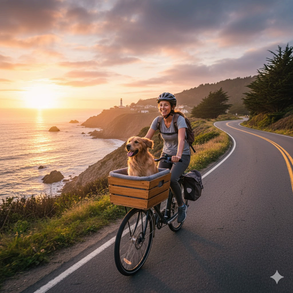 반려견과 안전하고 즐거운 자전거 여행하기