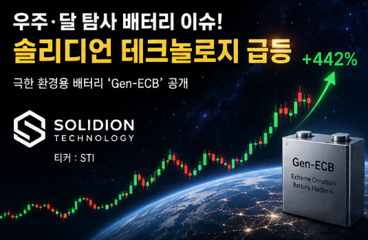 솔리디언 테크놀로지 우주 달 탐사 배터리 공개 진짜이유 완벽정리3