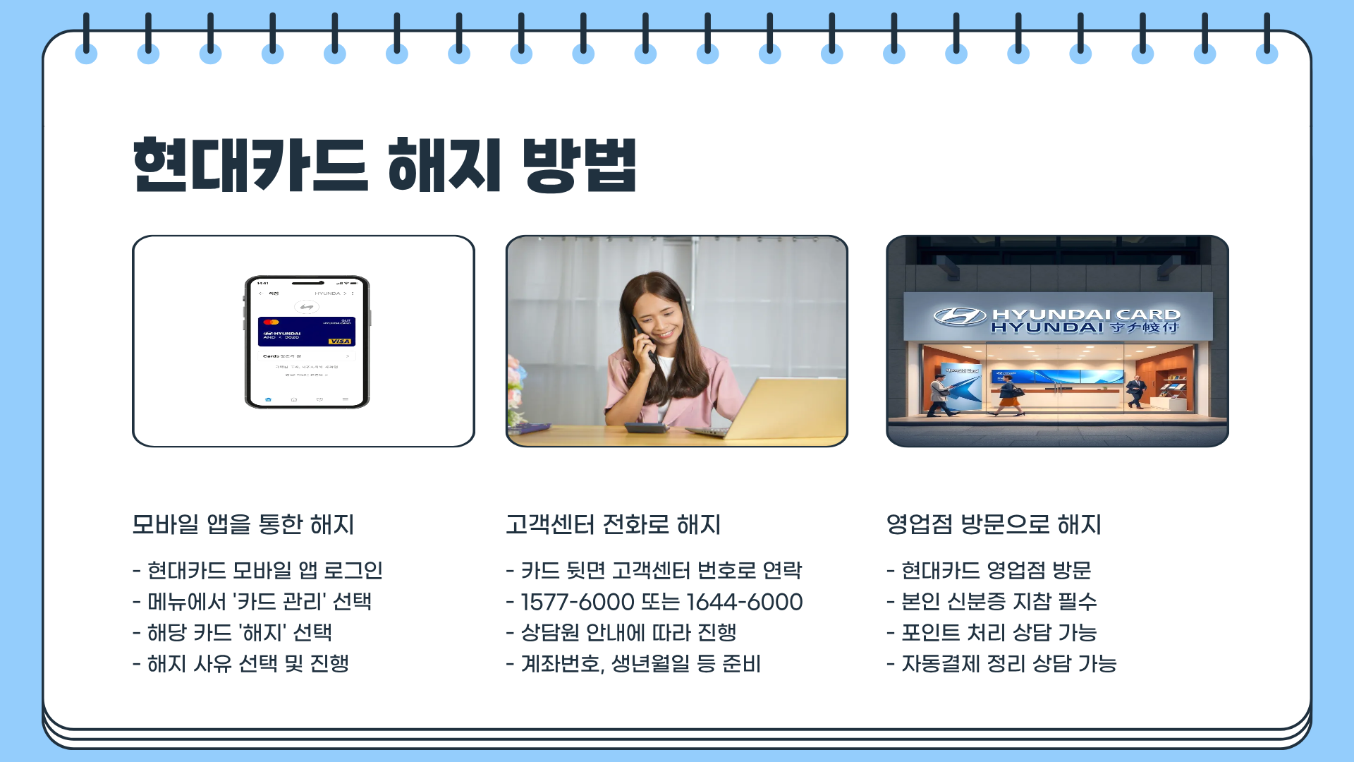 현대카드 해지 방법 ❘ 현대카드 고객센터 ❘ 현대카드 M포인트몰 활용까지 완전 정리