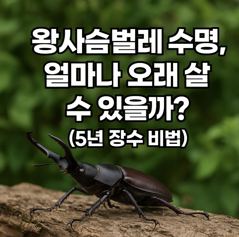 왕사슴벌레 수명, 얼마나 오래 살 수 있을까? (5년 장수 비법)