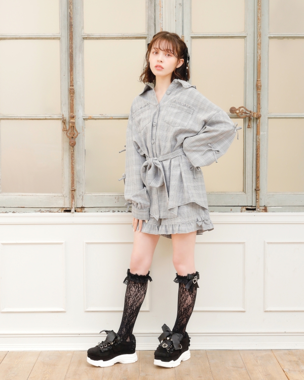 LIZ LISA 리즈리사 메세지 셔츠 셋업