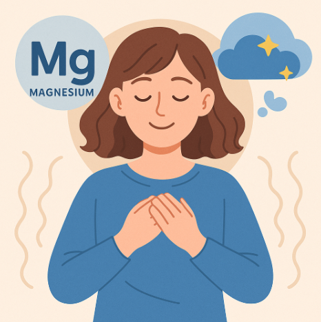 마그네슘이 신경 안정에 도움을 주는 모습