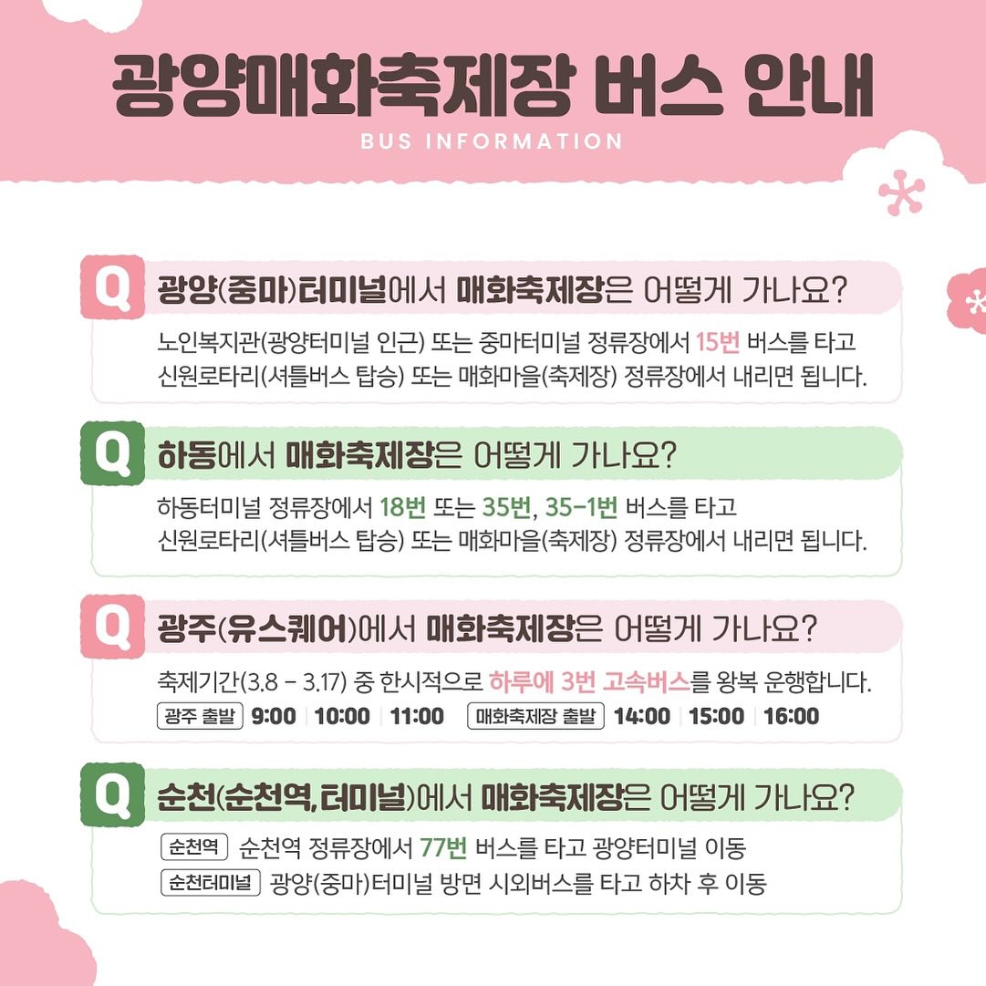 2024 광양 매화축제 