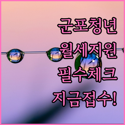 군포시 청년 주거비 지원 사업 신청 ..