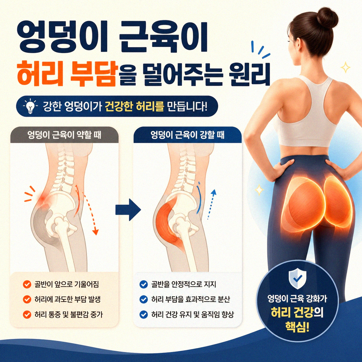 엉덩이 근육 키우면 허리 통증 줄어드는 이유 정말 맞을까