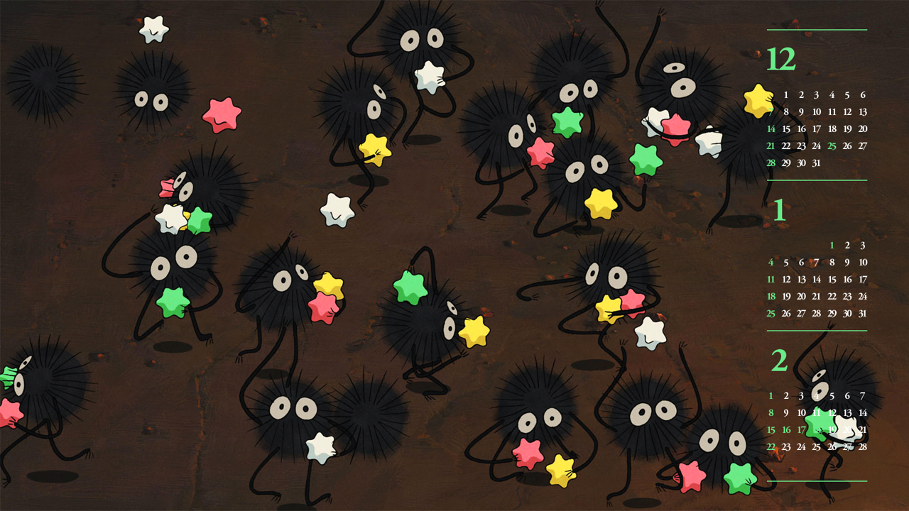 10 숯검댕이 B - 2026년1월 달력배경화면