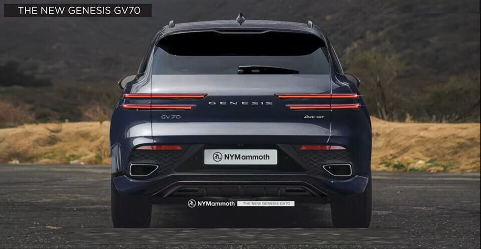 제네시스 GV70 페이스리프트 예상도. 출처:뉴욕맘모스