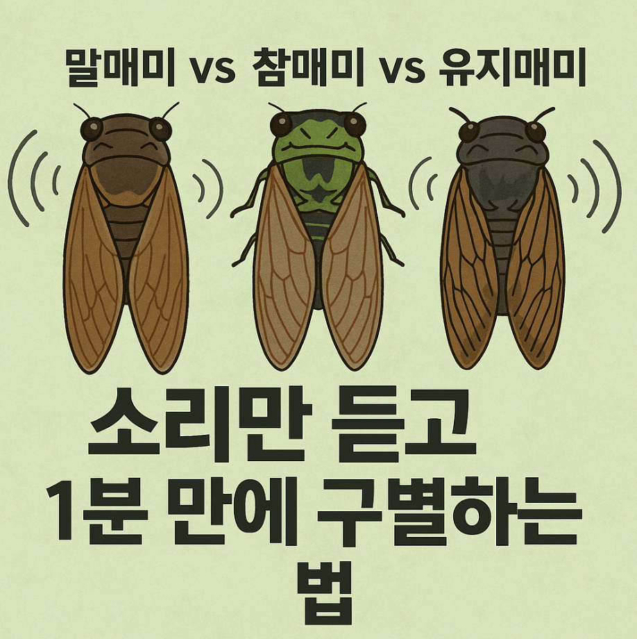 말매미 vs 참매미 vs 유지매미, 소리만 듣고 1분 만에 구별하는 법