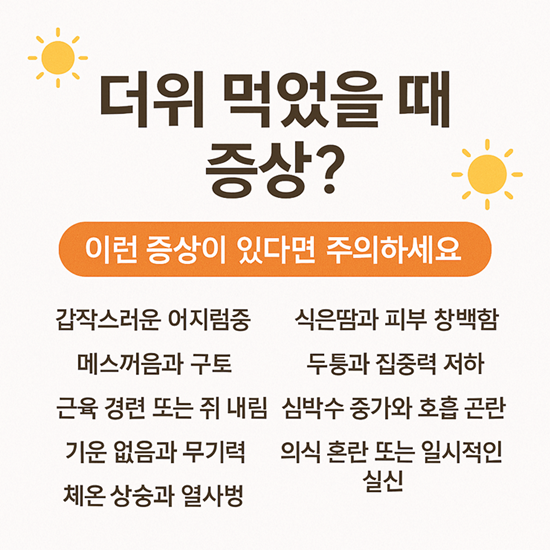 더위 먹었을때 증상