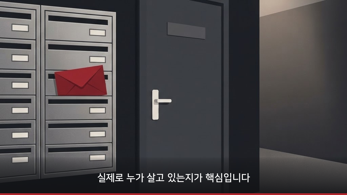 실제 점유자를 확인해야 하는 아파트 현관