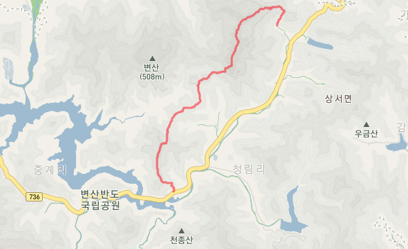 쇠뿔바위지도