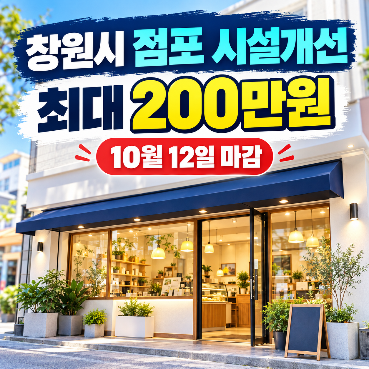 창원시 소상공인 점포 시설개선비 최대 200만원｜10월 12일 마감