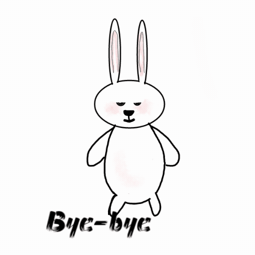 바이 하는 토끼 그림