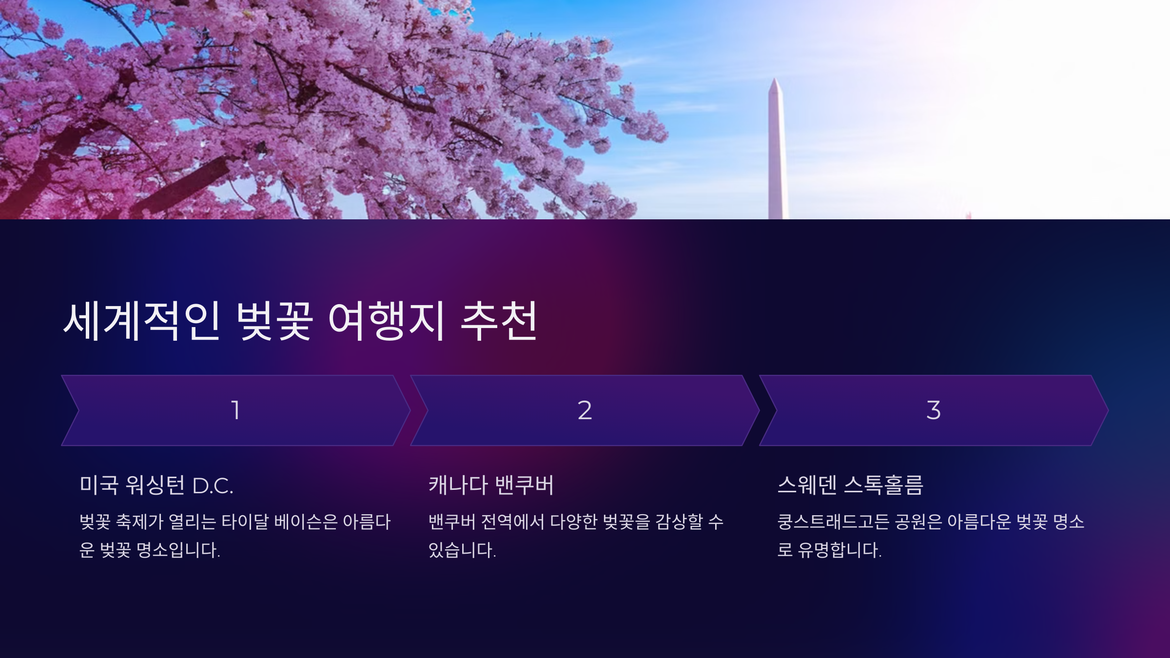 전국 벚꽃 명소 추천