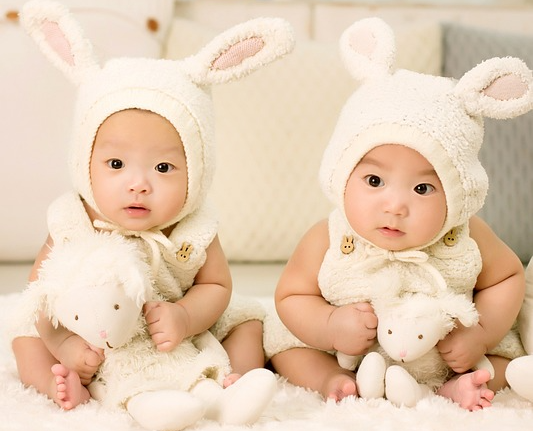 쌍둥이 아기들