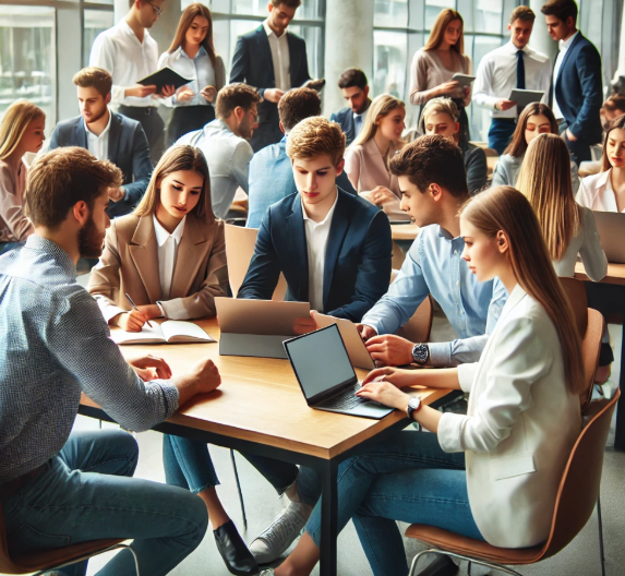 미국 경영 대학 학생 이미지