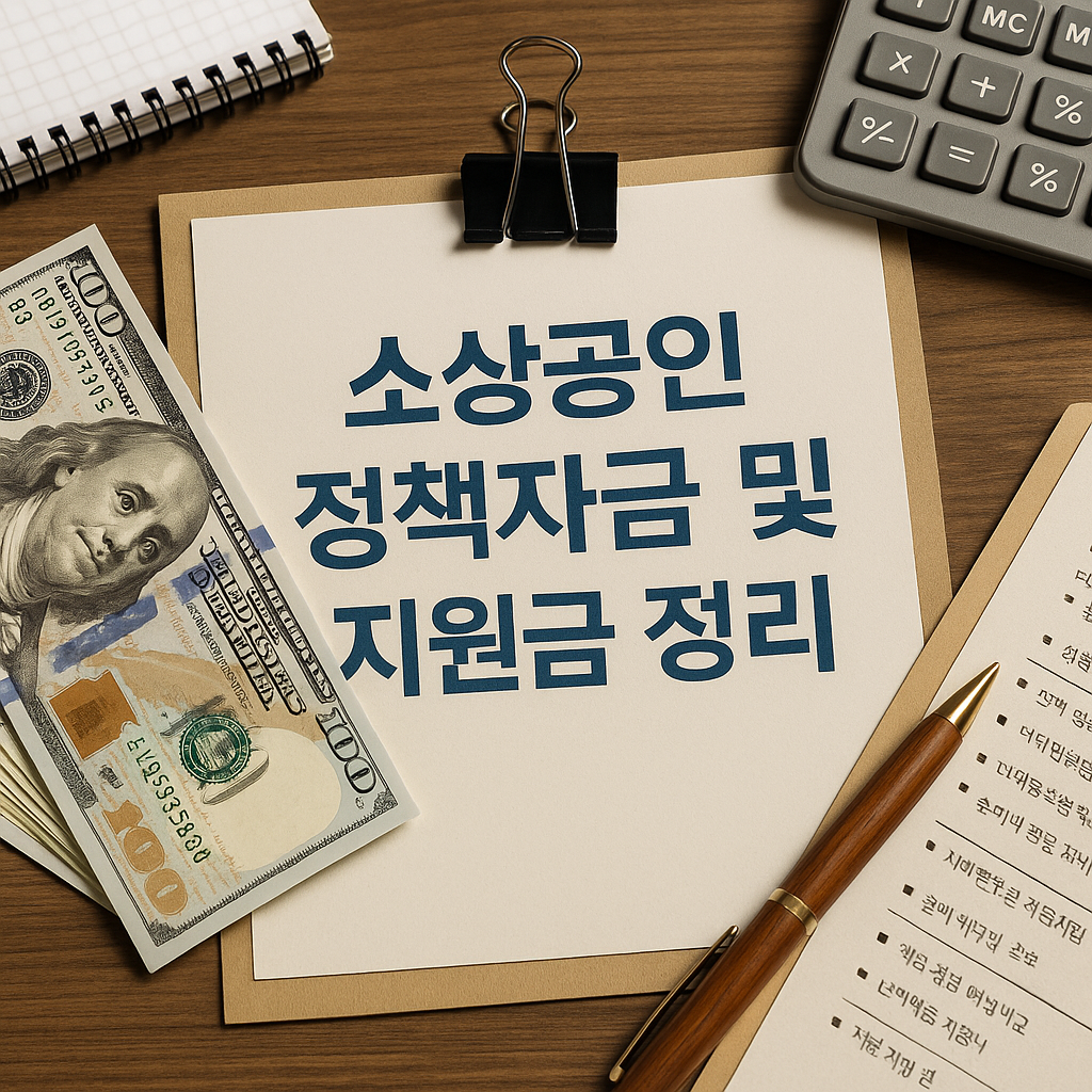 소상공인 정책자금 및 지원금 정리